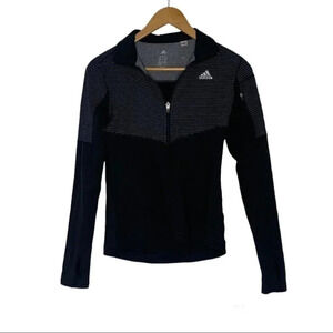 Adidas black climalite lightweight half zip pullover xs
